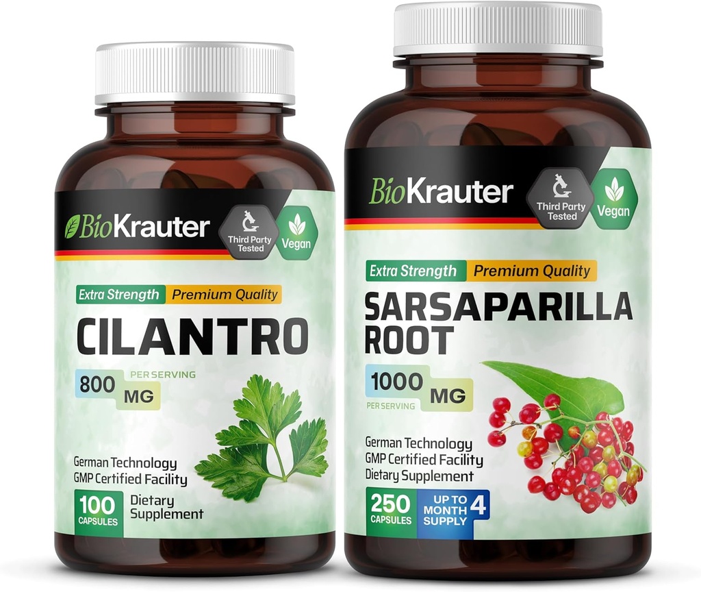 BIO KRAUTER Cilantro 100 capsule & Sarsaparilla 250 capsule