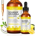 Graviola Soursop Feuille Extract Liquide - Soursop Bitters Liquide, Soutien Immune, Relax, Foie et Sommeil, Sans sucre et sans alcool, Formule hautement absorbante, Lemon Flavor, 2 Fl Oz