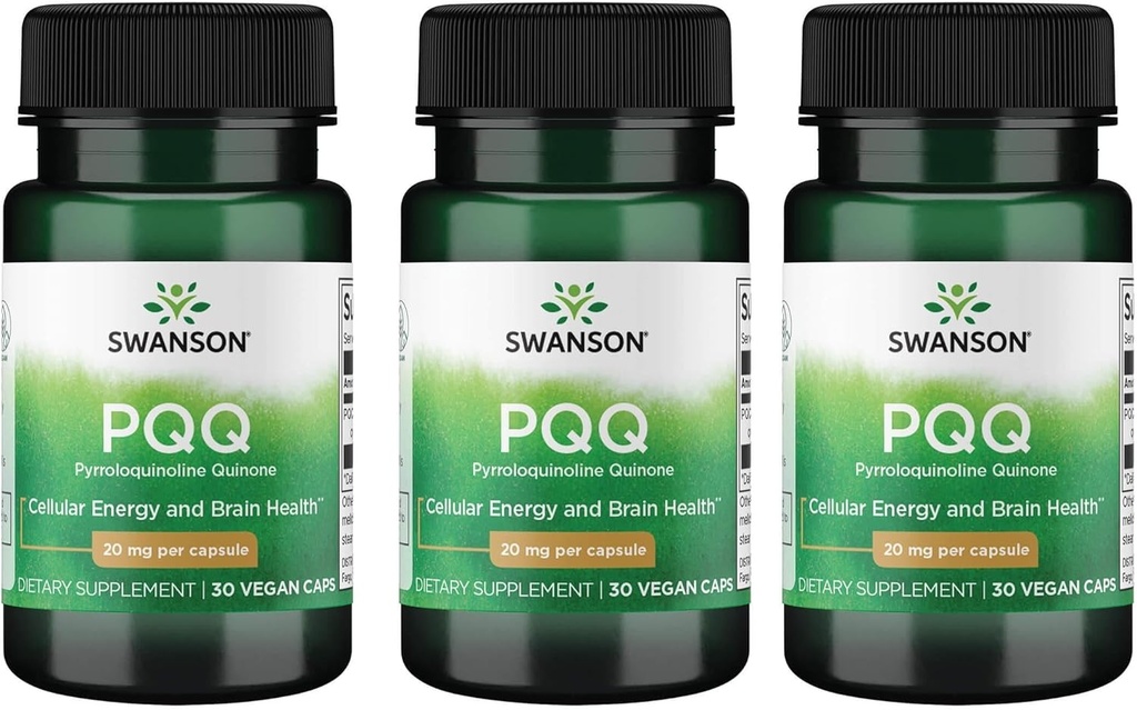 Swanson Pqq Pyrroloquinoline Quinone 20 mg 30 Tappi di Veg (3 Confezione)