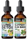 Bio KRAUTER Lung Detox Teinture 2 Fl. Oz. & Slippery Elm Teinture 2 Fl. Oz.