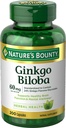 Nature's Bounty Ginkgo Biloba, unterstützt gesunde Gehirnfunktion, Kräuterergänzung, 60 Mg, 200 Kapseln