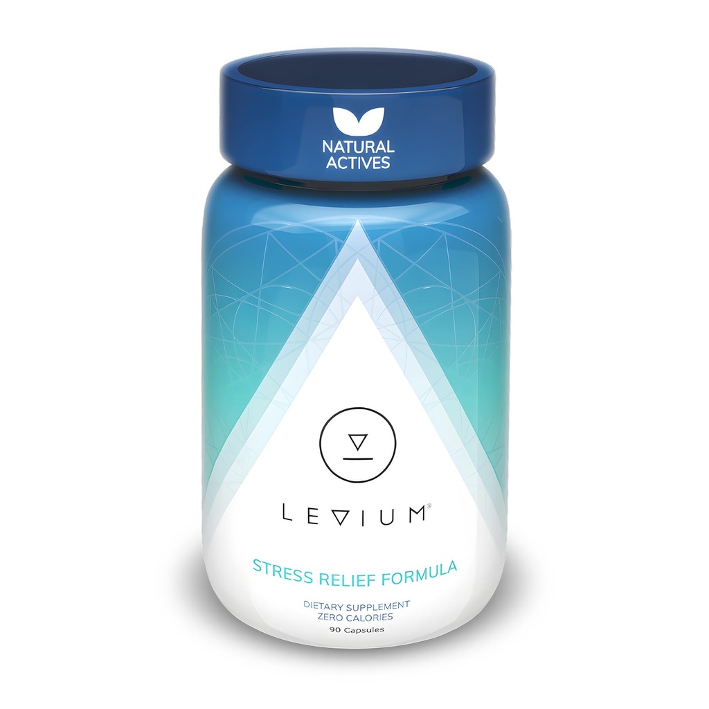 Levium Maximum Strength Stress Relief Supplement | Calm and Mood Support Supplement mit KSM-66 Ashwagandha, GABA, L-Theanin, Magnesium | 90 Kapseln, 30 Tage Versorgung