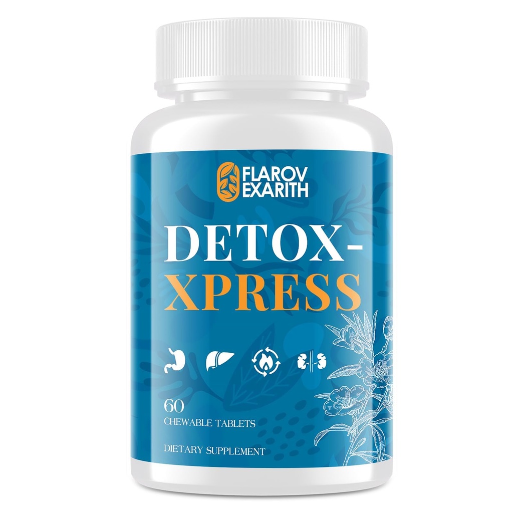 Canna Cleanse, Liver Cleanse Detox & Repair Comprimés à croquer, Supplément de chardon de lait, Détox corporel à action rapide pour les femmes et les hommes, Flush à toxines pour le foie, le rein, la digestion et le métabolisme, 60 comprimés