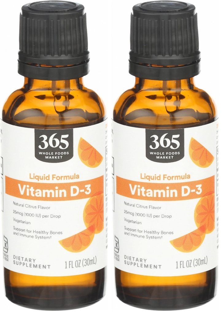 365 par marché des aliments entiers, vitamine D3 agrumes, 1 Fl Oz (paquet de 2)