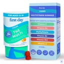 Vitamines du premier jour pour les adolescents - Vitamines multiples pour les adolescentes et les garçons 12-17, Mélange de fruits biologiques et de légumes - 12 nutriments clés : Vitamines A, B1, B2, B6, B9, B12, C, D3, E, K2-30 Approvisionnement quotidien