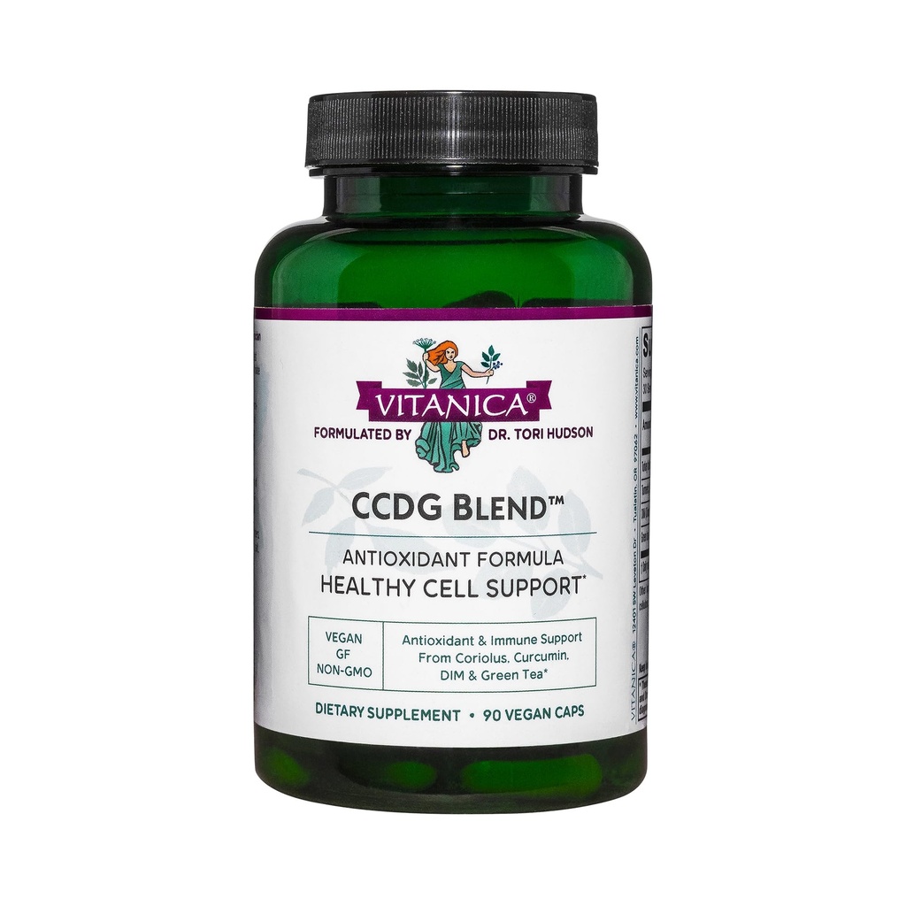 Vitanica CCDG Blend - Supplément de support immunitaire - Supplément DIM avec la dinde Tail Mushroom, Turmeric & Green Tea - Supplément végétalien pour support immunitaire - Lady - 90 Capsules