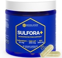 Supplément N-acétyl-L-Cysteine 600mg NAC - Supplément de sulfaphane 25mg - Poudre de Kale Leaf super-alimentaire avec spray de brocoli biologique - Antioxydants pour la santé du cerveau - 60 Capsules NAC