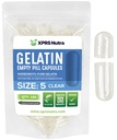 XPRS Nutra Size 5 Capsule Vuoti - 100 Contatore Cancella molto Piccolo Empty Gelatin Capsule - Pillole DIY Capsule Filling - Fillable Pill Gel Caps per Do-It-Yourself Vitamin Supplements