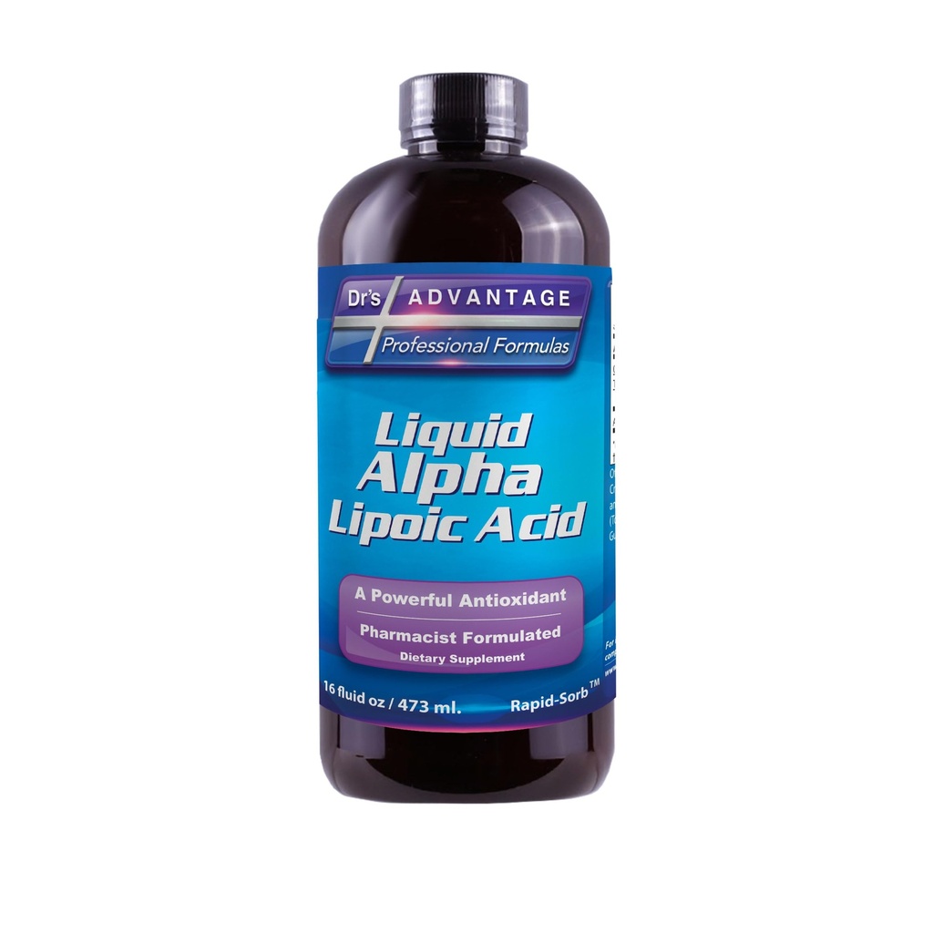 Alpha Lipoic Acid - Flüssige Nahrungsergänzung mit 50mg ALA pro Portion - Verpackt mit Antioxidantien - Pharmakist Formuliert, Rapid-Sorb-Technologie für Nährstoffaufnahme - 16 fl. oz.