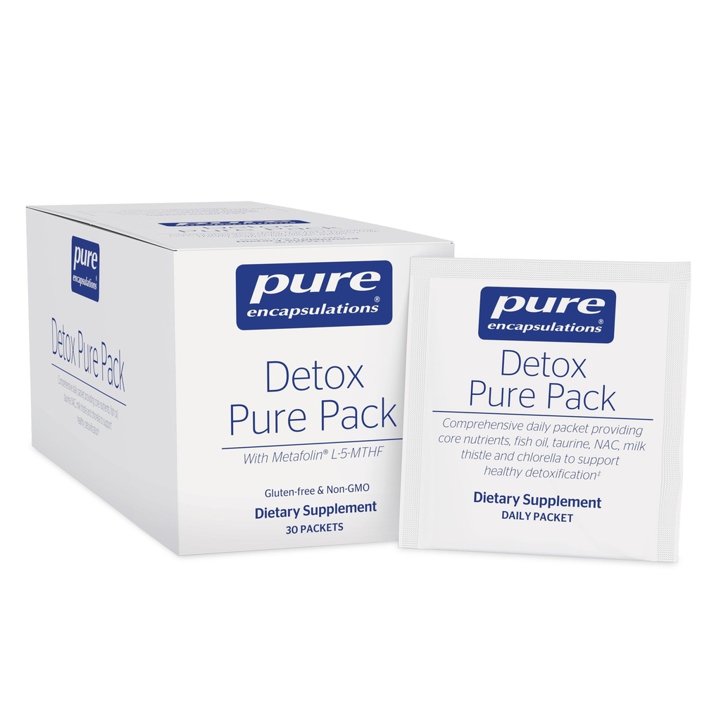 Pure Encapsulations Detox Pure Pack | Daily Packet con Metafolin L-5|MTHF | 30 Packets