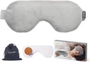Masques d'yeux chauffants Luxtude pour yeux secs avec lin et lavande, Compresseur d'yeux chaud à micro-ondes, Masque d'yeux pondéré pour dormir, Compresseur d'yeux chaud pour yeux gonflés, Cercles foncés (Gray)