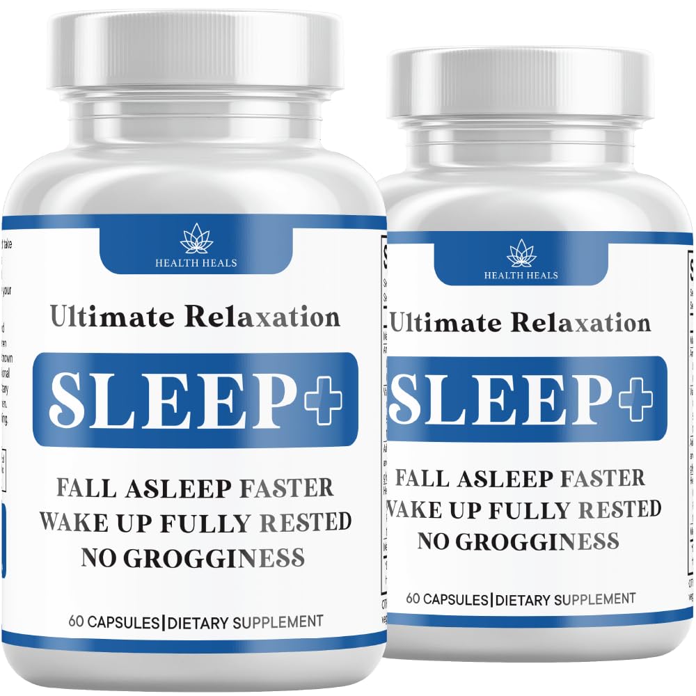 Aide à la détente pour le sommeil, forme naturelle non-habitante, supplément pour le sommeil développé pour soutenir un sommeil plus long et mieux, Camomille, Magnésium, Mélatonine, Ashwagandha, GABA, sans drogue (120 Nombre)