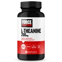 FORCE FACTOR L Theanine, supplemento extra di resistenza L-teanina per il sollievo di stress, e supporto calma e relax, L Theanine 200mg capsule, Vegan, Non-GMO, No Gelatin, 60 capsule vegetali