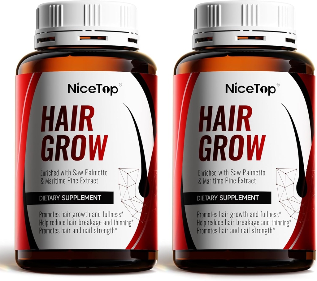 Supplément de croissance des cheveux, soins capillaires pour la force, croissance de l'épaisseur, avec biotine, vitamine A, C, E, zinc, capsules (2)