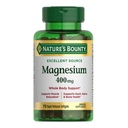 Nature's Bounty Magnesium 400 mg Softgel, Ganzkörperunterstützung, Magnesium Ergänzungen für Männer und Frauen, Herz, Nerve & Knochen Gesundheit, 75 Softgels (Pack von 1)