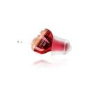 Aide à l'amplificateur d'audition, dans les appareils auditifs d'oreille, amplificateur sonore à batterie, aide à l'audition unique pour les aînés, enhancer sonore invisible rouge (oreille droite)