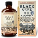 Äthiopisches Schwarzes Seedöl 16oz – Extra Strength 3x Thymochinon – 100% reines kaltgepresstes Nigella Sativa – Immun-, Gelenk-, Haar- und Hautunterstützung