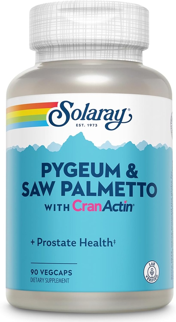 Solaray Pygeum et Saw Palmetto avec supplément de Cranactin, 90 comte