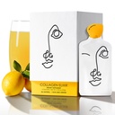 LEMON & CO. Collage liquido per le donne | Miscela di acqua del collagene di limone con 5000mg Peptidi di collagene marino, Limoni organici & vitamina C | Elisir giornaliero per pelle, unghie, capelli, gut | Nessuna conservazione, No Zucchero