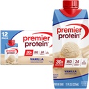 Premier Secouer Protéines, Vanille, 30g Protéines, 11 fl oz, Boîte de 12 (Emballage May Vary)