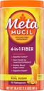 Metamucil 4-in-1 Psyllium Husk Fiber Supplement, Real Sugar, 72 Esslöffel, Orange Flavored, Daily Fiber Powder for Digestive Health, made with Plant-Based Psyllium Husk Fiber