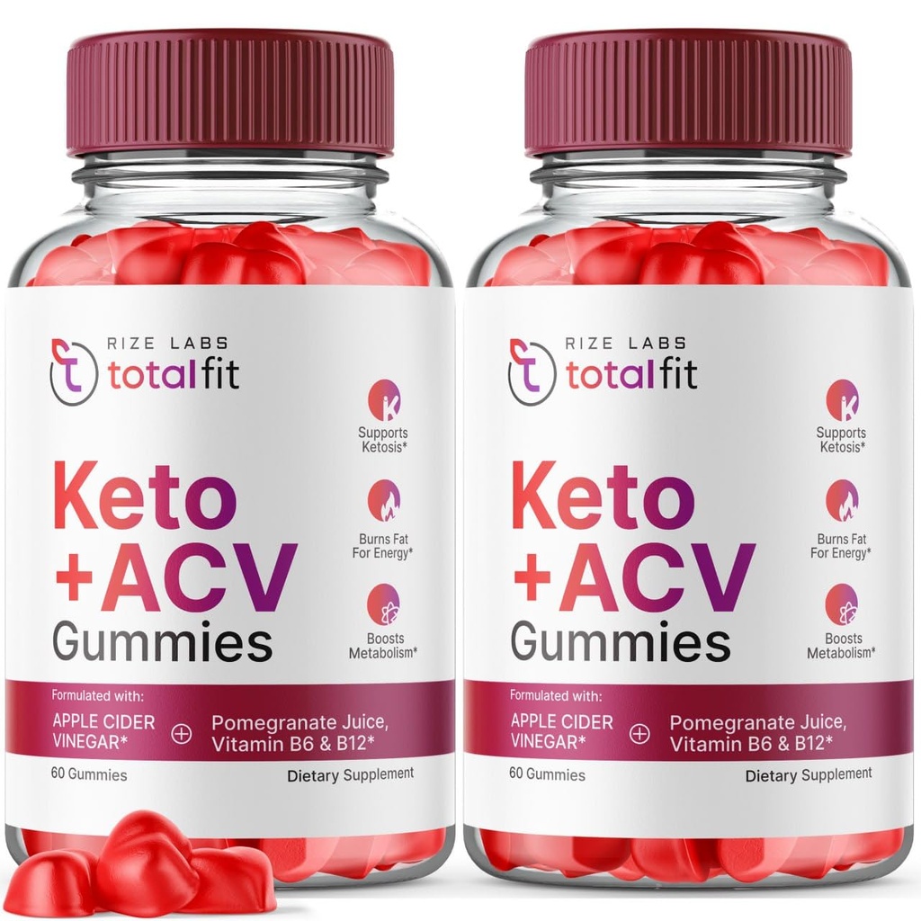 rize labs (Pack von 2 insgesamt Fit Keto ACV + Gummis, Advanced Weight Loss, Total Fit Keto Gummies Bewertungen Gomitas (120 Gummies)