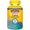 Natura Made Wellblends Calm Mind & Body, Citrato di Magnesio, Ashwagandha 125mg & GABA 100mg Blend per Stress Relief, 38 Gummy Vitamins