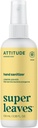 ATTITUDE Handzerstäuber Spray, geprüft, Tötet Germs & Bacteria, Vegan & Plant-Based, Safe für Erwachsene & Kinder, Zitronenblätter Duft, 3.38 Fl Oz (Spray Bottle)