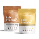 Sprout Living Epic Protein Bundle - Chocolate Maca & Vanilla Lucuma (20g de poudre végétale biologique de protéines, végétalien, sans gluten, superaliments)