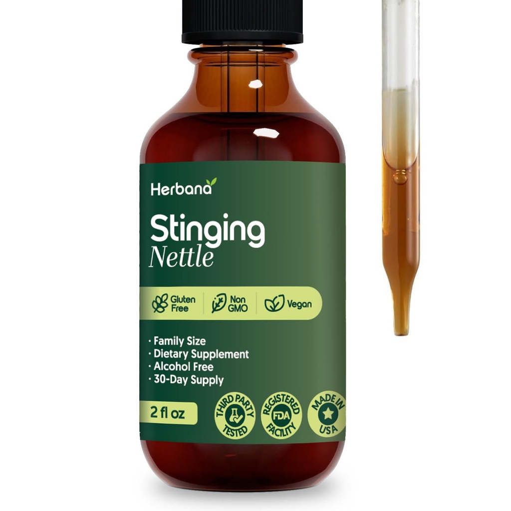 Stinging Nettle Leaf und Root 2 fl oz Liquid Extract - Natürliche Urinary & Kidney Unterstützung für Mann und Frau - Organic Urtica Dioica - High Potency Herbal Supplement - 45-Day Supply
