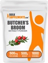 BulkSupplements.com Butcher's Broom Extract Powder - Butchers Broom, Herbal Supplement - Vegan & Gluten Free, 500mg per Serving, 500g (1.1 lbs) (Pack of 1)