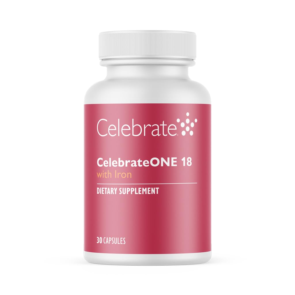 Celebrare le vitamine CelebrateONE 18, 18mg Iron - Una volta ogni giorno Bariatric Multivitamin, vitamine essenziali & minerali - Gastric Bypass & Manica Gastrectomy Supplement (30 capsule)