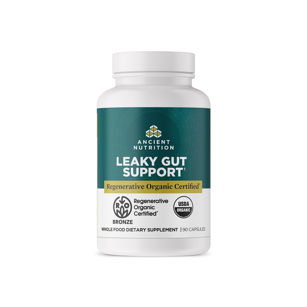Ancient Nutrition Gut Health Supplement, Regenerative Bio Certified Leaky Gut Capsules, mit Lion’s Mane, Fermented Licorice Root und Spearmint, Gluten Free, Paleo und Keto Friendly, 90
