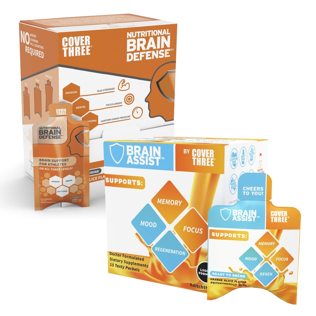 Aide Cerveau + Défense Cerveau , Mémoire, Clarté, Concentration, Soutien à la régénération , Huile de poisson Oméga, Resvératrol, Turmère, Uridine, Curcumine, Vitamine C