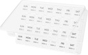 Lifewit Monatliche Pille Organizer, 28 Tage Pille Box, 4 Wochen ein Monat Pillen Fälle, große Komponenten Medizin Organizer für Vitamine, Fischöle, Nahrungsergänzungen, Klar