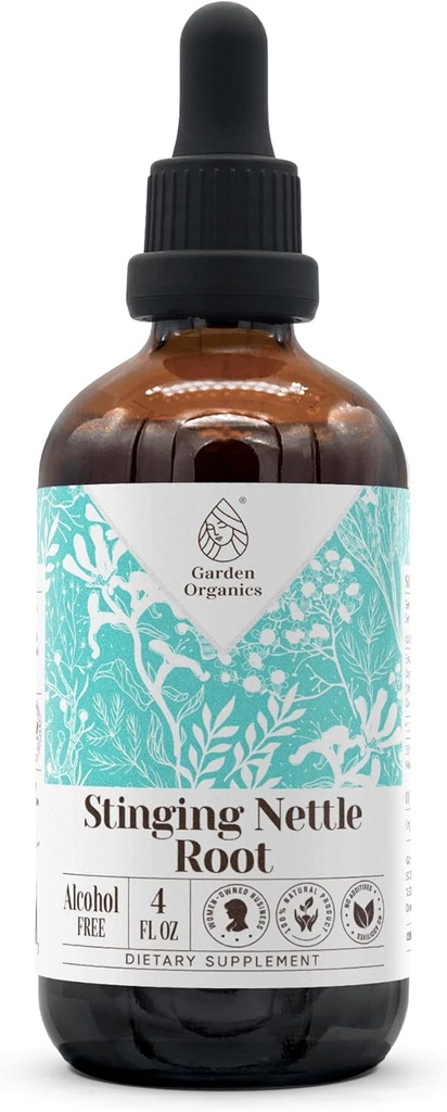 Stinging Nettle Root Alcohol-Free Natural Tincture Extract, Immune System Booster, Liquid Drops Made from 100% (4 fl oz)