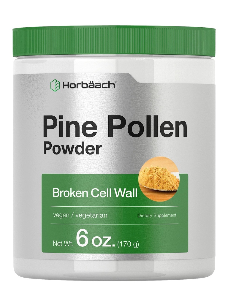 Horbäach Pine Pollen Pulver | 6 Unze | Nature's Superfood | Non-GMO, Vegetarisch, Gluten Free Supplement