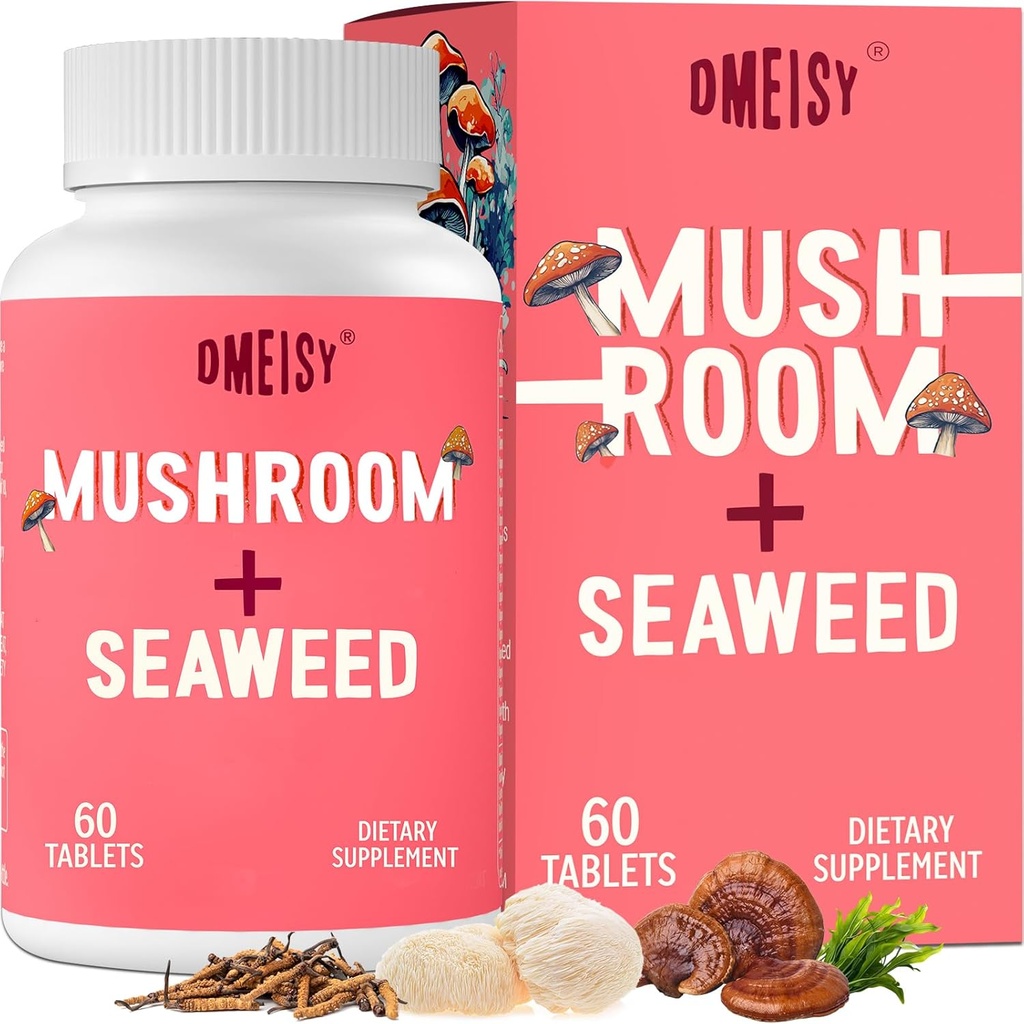 Sublingual Mushroom Complex, 18-in-1 Pilz-Ergänzung, Lions Mane, Reishi, Turkey Tail & More - Gehirn-Ergänzungen für Gedächtnis und Fokus, Gedächtnis-Ergänzungen, Energie, Stimmung, Immunität, 60 Tabletten