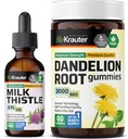 BIO KRAUTER Milchdistel Tinktur 2 Fl. Oz. & Dandelion 60 Gummie