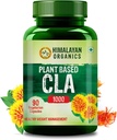 Himalayan Organics Organics Plant Based CLA 1000 Extrait d'huile de carthame Supplément brûleur de graisse d'Immunity Booster, Gestion du poids, Massure musculaire maigre