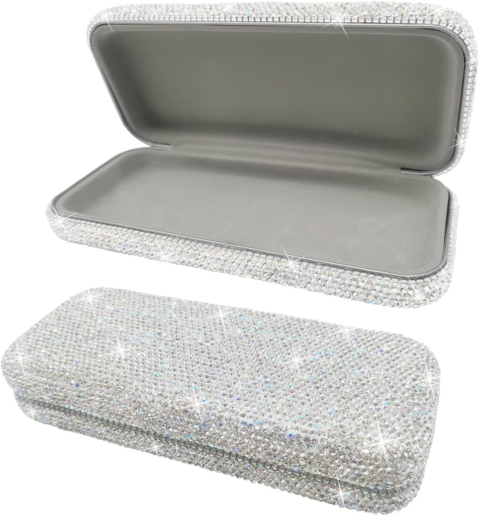 Boîtier de lunettes de soleil Bling,Shiny Diamond Lunettes de soleil Cas de lunettes de soleil Mignon Case,cas de lunettes en strass pour femmes