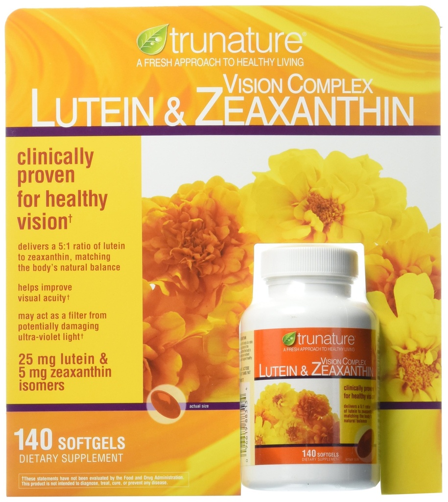 TruNature Vision Softgels Complex Lutein e Zeaxanthin Supplemento, 140 Conte