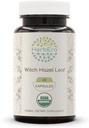 HerbEra Witch Hazel Leaf USDA Organic 60 Capsule | Natural Herbal Supplement | Capsule Vegetariani Organici Certificati e Organic Witch Hazel Leaf (Hamamelis virginiana) Fascia secca (60 Capsule)