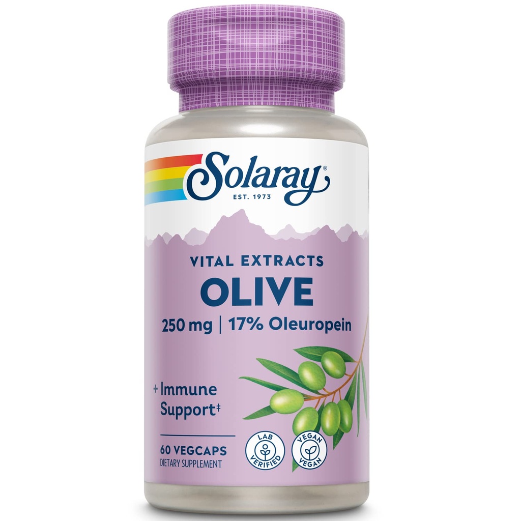 Supplément à l'extrait de feuille d'olive SOLARAY, 250mg