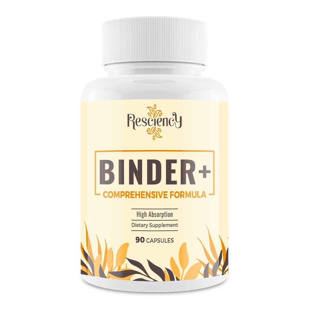Detox Binder Supplement – Charcoal attivato, Zeolite, Bentonite Clay, Latte Thistle, Miscele Proprietarie - Liver & Gut, Assorbimento Max, 90 Capsule Vegan