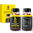 The Beard Club Biotin Bart Growth Vitamin Gummies - Haarergänzung für Herren - Vitamine B12, E, & C, um einen Thicker Fuller Look Gesichtshaar zu unterstützen - Erdbeere Gummy