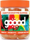 Goood Probiotic & Prebiotic Gummies - Probiotic Gummies for Women & Men with Digestive Enzyme - Zucchero Gratis Bambini Probiotici Gummies - Non OGM & Vegan Fiber Gummies for Bloating Relief - Limo Flavor