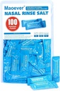 Neti Pot Salt Packets - 100 Packets Saline enrobés individuellement pour le lavage nasal
