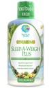 Sleep-A-Weigh Plus | Liquid Sleep Multimineral | Natural Sleep, Stress & Weight Loss Aid | w/Collagen, L-Carnitin, L-Lysine, Tonalin CLA, Apple Cider Essig, 5-HTP, Vitamine | Non-GMO | 32 Serv