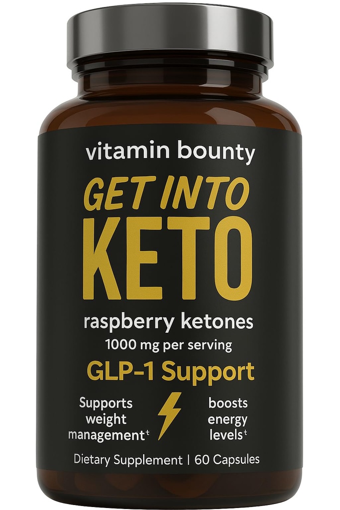 Vitamina Bounty Premium Raspberry Ketone Plus - Keto Pillole per la perdita di peso - promuove Ketosis & Metabolism Support - Keto Diet Aid - Energy Boost per le donne e gli uomini - 60 capsule